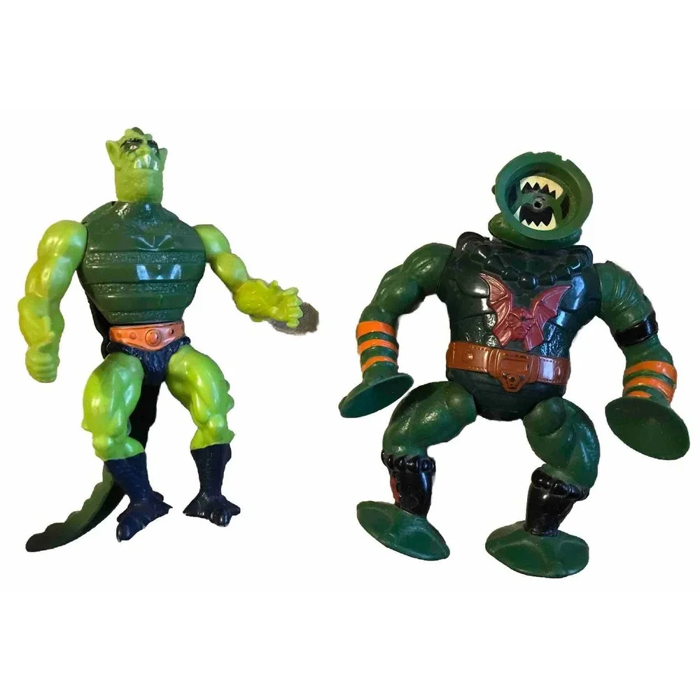 MOTU Leech He-Man 1985 & 1983 Whiplash Masters Of Universe Figure Mattel 6